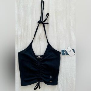Black Hollister Cinched Crop Top!! 🖤